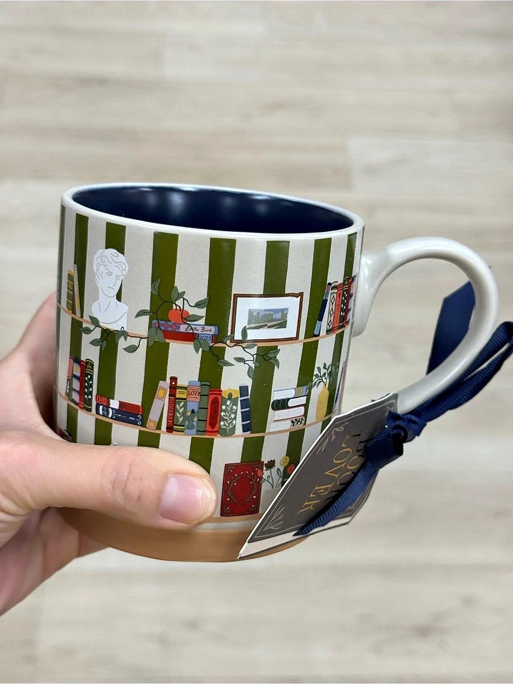 Villeroy & Boch Striped Mug Green & White NWT